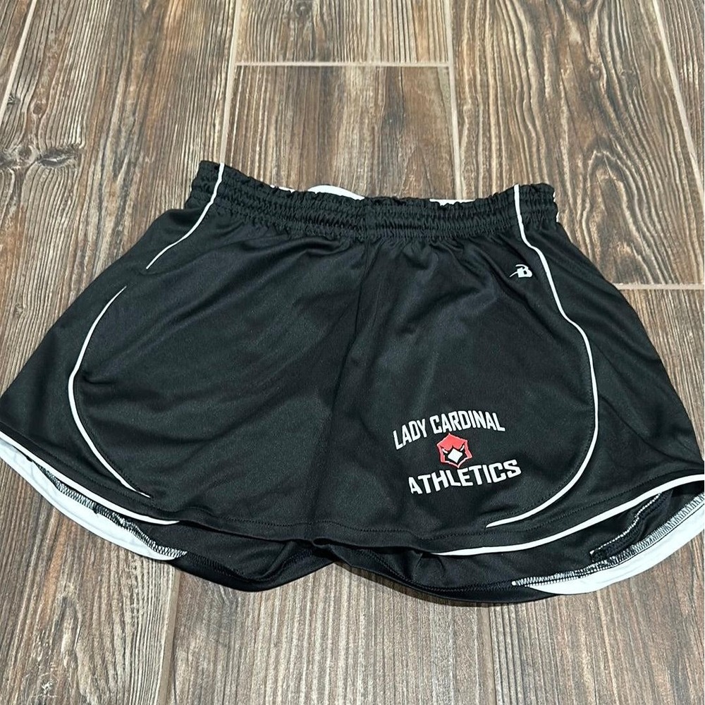 Badger Athletic Shorts Women Small Black Lady Cardinal Athletics EUC